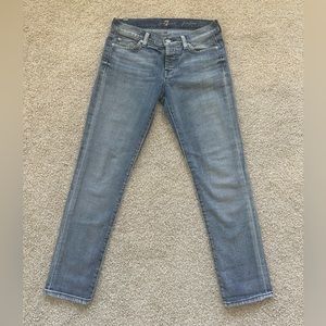 7 FOR ALL MANKIND Josephine Skinny Boyfriend - 25, Blue/Grey